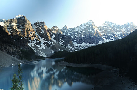 landscape photography of alps near lake thumbnail