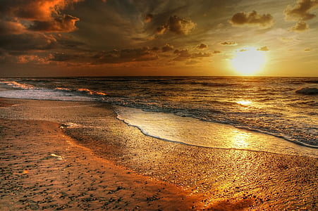 sea, dawn, landscape, nature thumbnail