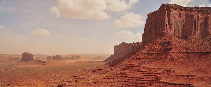 brown sand under blue and white cloudy sky thumbnail