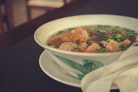 soup with meat in bowl thumbnail