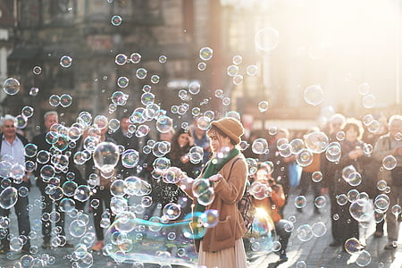 woman surrounded by bubbles thumbnail