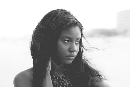 grey-scale photo of woman thumbnail