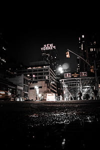New Yorker Sign at Night thumbnail