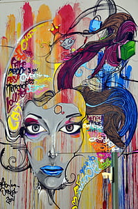 woman face abstract painting thumbnail