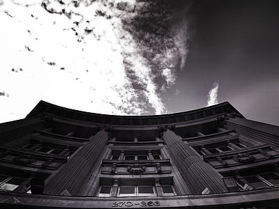 black-and-white, city, landscape, sky thumbnail