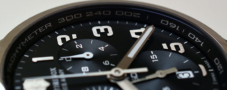 closeup photo of round black chronograph watch thumbnail