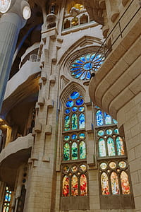 Sagrada Familia - the cathedral designed by Gaudi, Barcelona, Spain thumbnail
