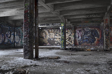 graffiti on walls and pillars thumbnail