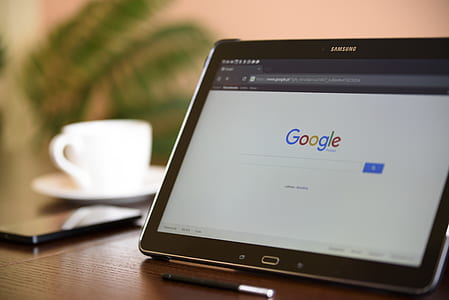 Black Samsung Tablet on Google Page thumbnail