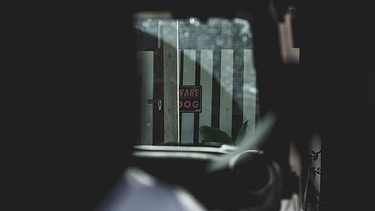 fence, sign, beware of dog, dark thumbnail