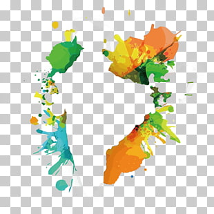 Flag of India Indian independence movement Indian Independence Day, map, independence day, India, multicolored abstract painting PNG clipart