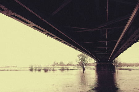 landscape, sky, water, bridge thumbnail
