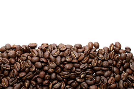 Coffee beans on white background thumbnail
