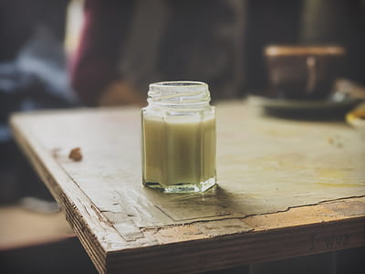 clear glass jar on top of table thumbnail