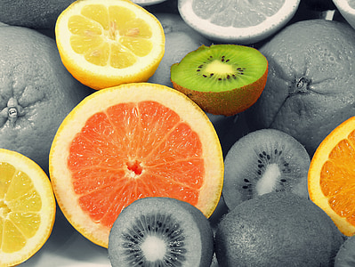 selective-color photography of sliced fruits thumbnail