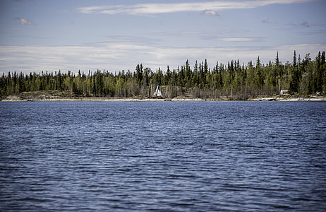 Tent on the other side of the lake on the Ingraham Trail thumbnail