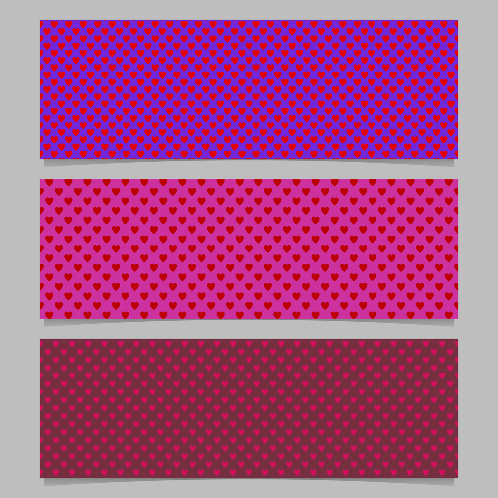 Seamless Heart Pattern Banner Background Template Vector Eps Ai