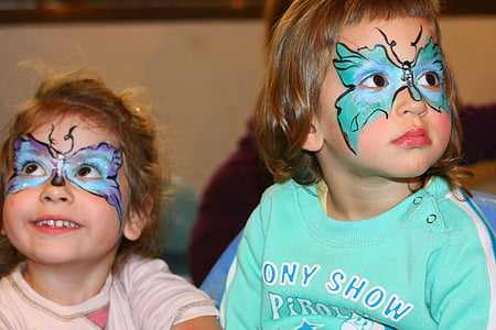 two girl's butterfly wing face artworks thumbnail