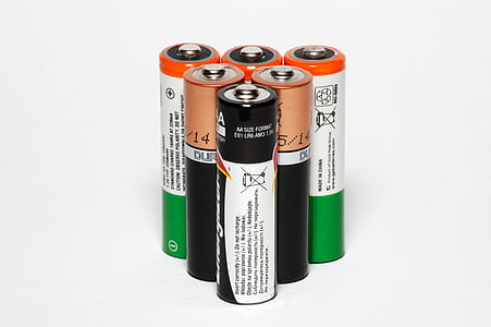 five assorted batteries on white surface thumbnail