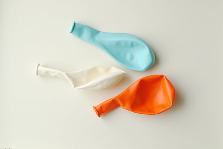 blue, white, and orange balloons with white background thumbnail