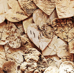 brown wooden heart decors thumbnail