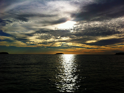 body of water during sunset thumbnail
