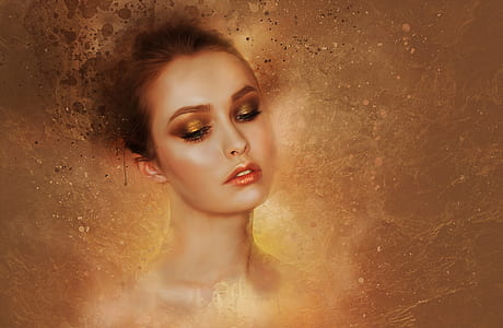 brown haired woman painting thumbnail