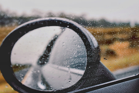 rearview, rain, car mirror, mirror thumbnail
