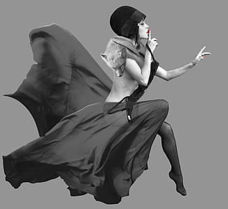 woman with black dress photo thumbnail