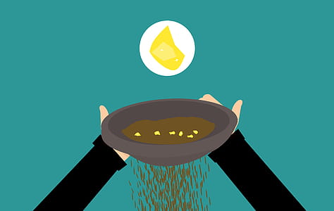 Illustration of panning for gold thumbnail