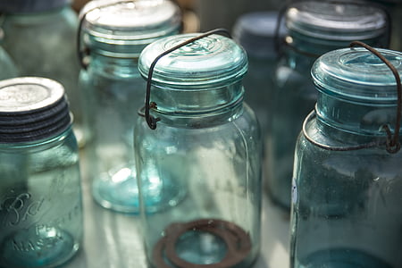 several glass jars thumbnail