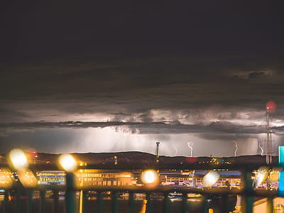 lightning far from the city thumbnail