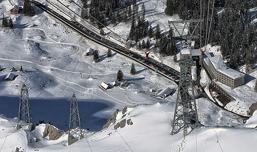 aerial view photography of cable towers thumbnail