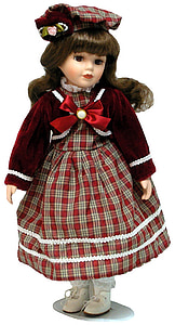brown haired female porcelain doll thumbnail
