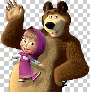 Masha and the Bear Animation , masha, brown bear illustration PNG clipart