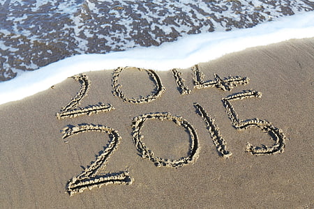 birds eye photography of 2014 and 2015 sand art thumbnail