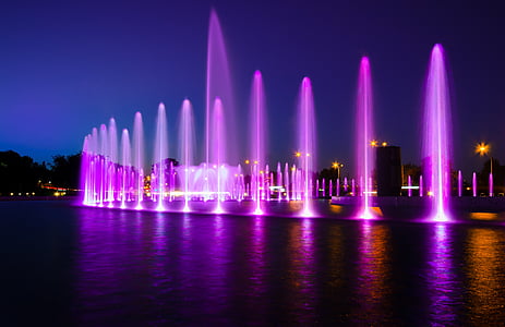 water fountain show during night time thumbnail