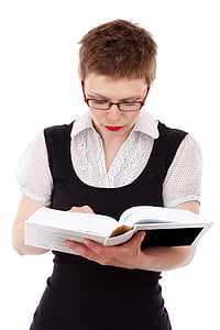 woman holding white hardbound book thumbnail