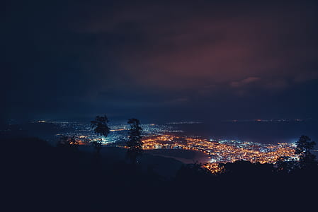 aerial view of city lights during nighttime thumbnail