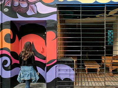 woman walking inside the building thumbnail