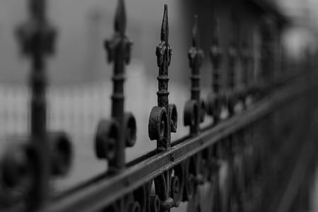 black wrought iron fence thumbnail