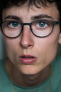 eyeglasses with black frames thumbnail