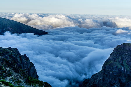 mountains covered by clouds thumbnail
