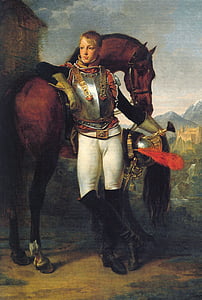 knight standing beside horse painting thumbnail