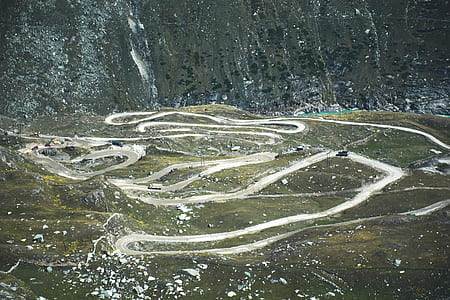 aerial view of mountain pass thumbnail