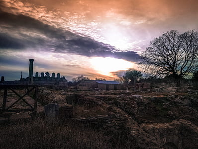 dark clouds over building thumbnail