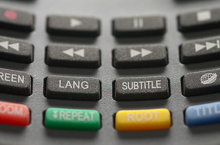 black remote control buttons thumbnail