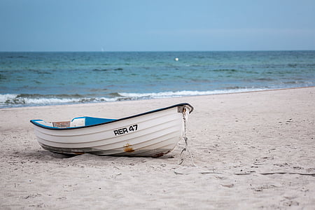 white canoe in beach thumbnail