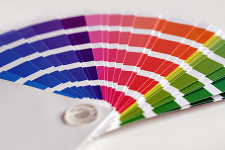 Closeup shot of a design/printing colour guide thumbnail