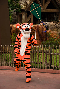 Tigger the Tiger costume holding kite thumbnail